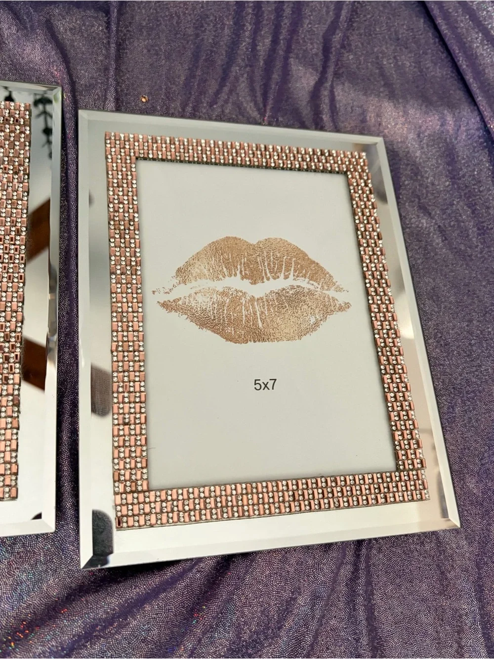 Rose Gold Rhinestone Picture Frames